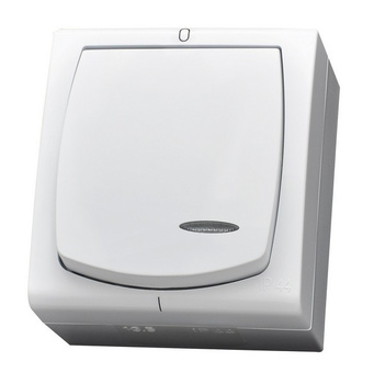 OSPEL MADERA ŁNH-11NS/00 Łącznik dwubiegunowy z podświetleniem