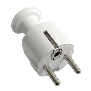 Wtyczka prosta Uni-Schuko 16A, 230V, biała