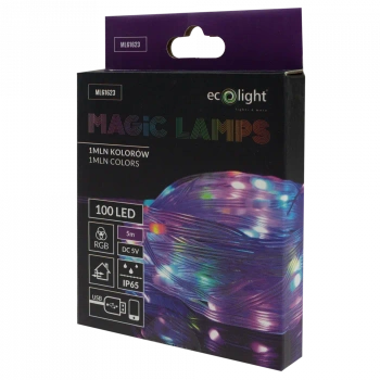 PLASTROL Lampki T-01094 Magiczne lampki 100 led 1mln kolorów 5m DC5V