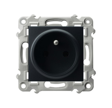 OSPEL SZAFIR GP-1ZZ/m/33 Gniazdo pojedyncze z uziemieniem czarny