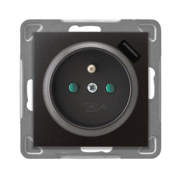 OSPEL IMPRESJA GP-1YZPUSB/m/50 Gniazdo z/u z przesłonami, ładowarka USB