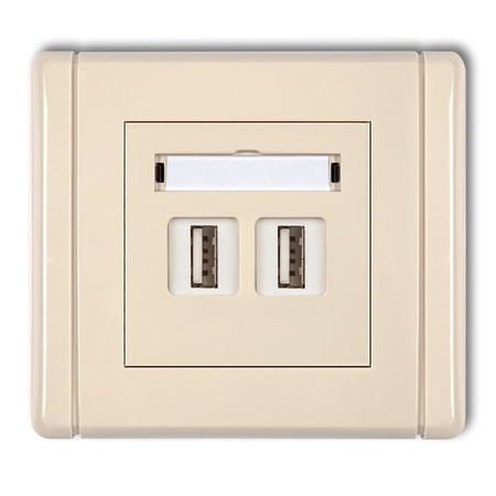 KARLIK FLEXI 1FGUSB-6  Gniazdo podwójne 2xUSB A-A 3.0