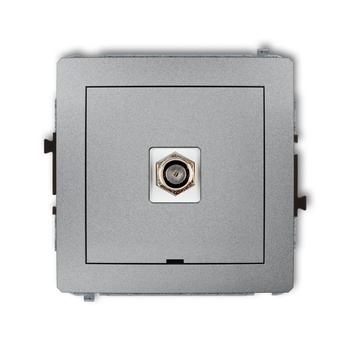 KARLIK DECO 7DGFBO-1  Gniazdo antenowe pojedyńcze  typu F (SAT) niklowany