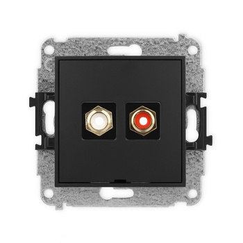 KARLIK MINI 12MGRCABO-2  Gniazdo podwójne RCA