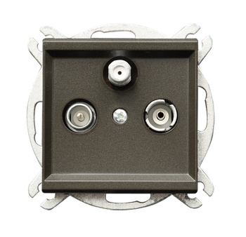 OSPEL SONATA GPA-RS/m/40 Gniazdo RTV-SAT końcowe czekoladowy