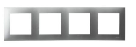 OSPEL SZAFIR R-4Z/18 Ramka poczwórna srebro