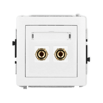 KARLIK DECO DGG-3  Gniazdo głośnikowe pojedyńcze (typu banan - czerwony i czarny