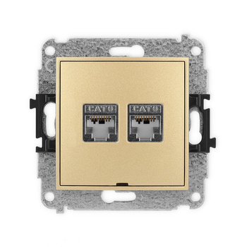 KARLIK MINI 29MGKBO-6  Gniazdo komputerowe podwójne 2xRJ45