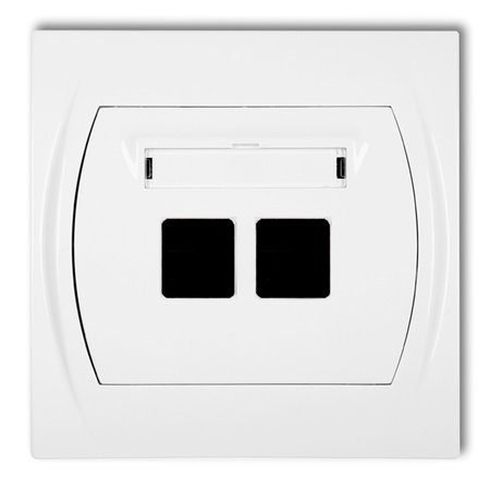 KARLIK LOGO LGM-2P  Gniazdo multimedialne podwójne bez modułu (standard Keystone)