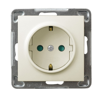 Ospel impresja GP-1YSP/m/27 Gniazdo pojedyncze schuko przesłony torów