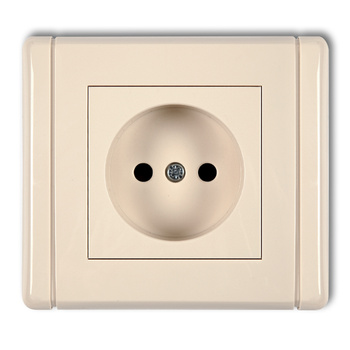 KARLIK FLEXI 1FGP-1p  Gniazdo pojedyncze bez uziemienia 2P (przesłony torów prądowych)