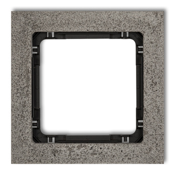 KARLIK DECO 28-12-DRB-1 Ramka uniwersalna pojedyncza - beton (ramka: ciemnoszary; spód: czarny)