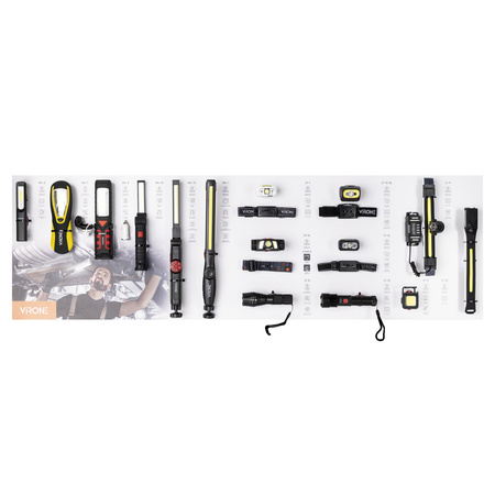 Tablica ekspozycyjna - latarki, 133x40cm