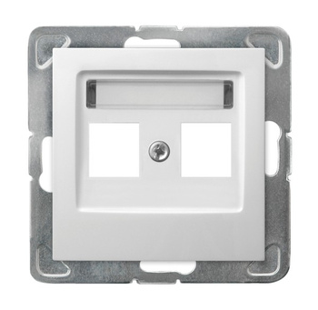 OSPEL IMPRESJA GPK-2Y/p/00 Obudowa gniazda podwójnego Keystone prosta