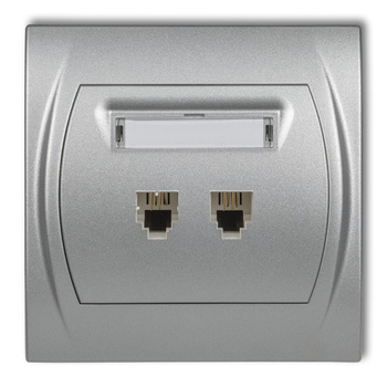 KARLIK LOGO 7LGT-2  Gniazdo telefoniczne podwójne 2xRJ11