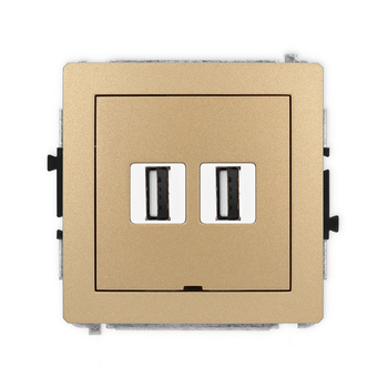 KARLIK DECO 8DGUSBBO-2  Gniazdo podwójne 2xUSB A-A 2.0