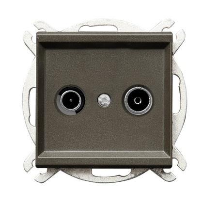 OSPEL SONATA GPA-10RPZ/m/40 Gniazdo RTV zakończeniowe czekoladowy