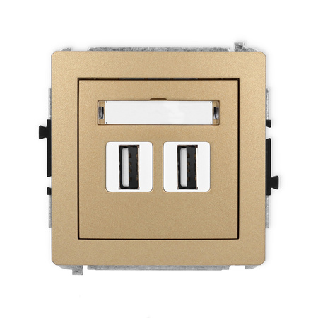 KARLIK DECO 8DGUSB-2 Gniazdo podwójne 2xUSB A-A 2.0