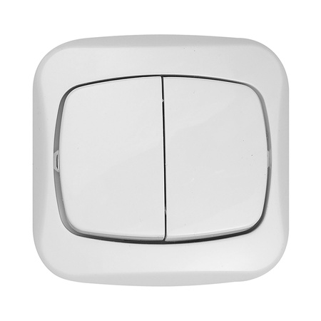 Łącznik p/t 10A, 250V, świecznikowy, ATUT, biały