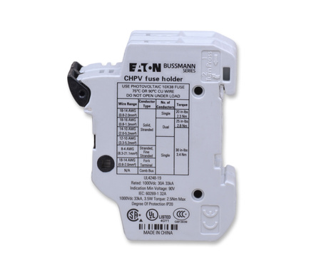 Eaton chpv2u podstawa bezpiecznikowa 10x38 gpv 2p 32a 1000v dc