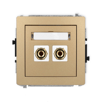 KARLIK DECO 8DGG-3  Gniazdo głośnikowe pojedyńcze (typu banan - czerwony i czarny