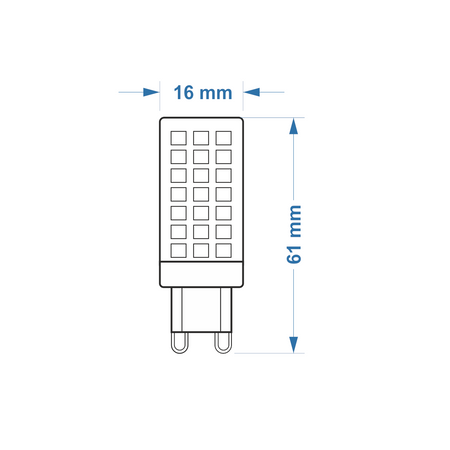 ŻARÓWKA G9 LED SMD CW ZIMNA 6W 530lm 3Y 4069