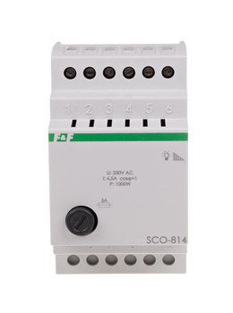 F&F Ściemniacz światła żarowego i halogenowego SCO-814 na szynę DIN