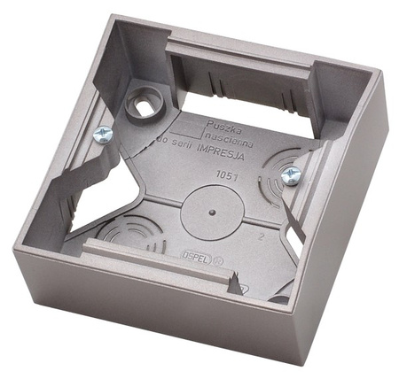 OSPEL IMPRESJA PNP-1Y/23 Puszka instalacyjna pojedyncza tytan