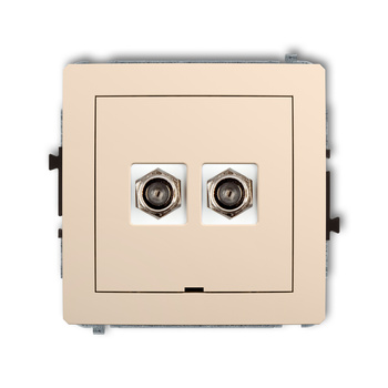 KARLIK DECO 1DGFBO-2  Gniazdo antenowe podwójne typu F (SAT) niklowany