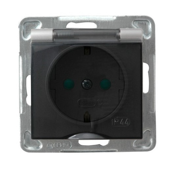 Ospel impresja GPH-1YSP/m/18/d Gniazdo bryzgoszczelne schuko, przesłony