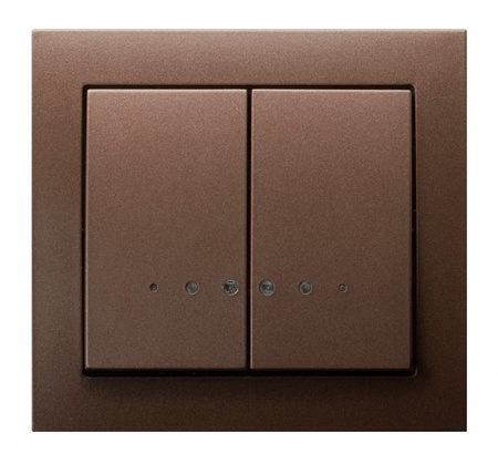 OSPEL KIER ŁP-2WS/52 Łącznik dwugrupowy świecznikowy z podświetleniem