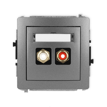 KARLIK DECO 11DGRCA-2  Gniazdo podwójne RCA (typu cinch - biały i czerwony