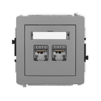 KARLIK DECO 27DGK-6  Gniazdo komputerowe podwójne 2xRJ45