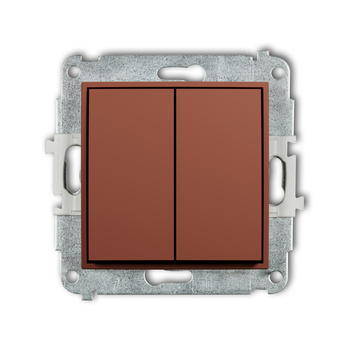 KARLIK ICON 63IWP-10.21 Mechanizm łącznika jednobiegunowego ze schodowym (dwa klawisze bez piktogramów, osobne zasilanie)