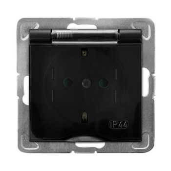 OSPEL IMPRESJA GPH-1YSP/m/33/d Gniazdo hermetyczne schuko, przesłony