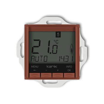 KARLIK ICON 63IRT-3.1 Mechanizm uniwersalnego elektronicznego tygodniowego regulatora temperatury (podświetlenie białe)