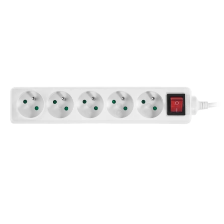 Plastrol Przedłużacz z pięciokrotnym gniazdem ECO 5X2p+z 10A 3m W-97496