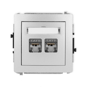 KARLIK DECO 7DGK-6  Gniazdo komputerowe podwójne 2xRJ45