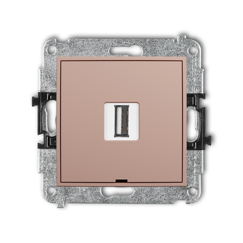 KARLIK ICON 62IGUSBBO-1 Mechanizm gniazda pojedynczego USB A-A 2.0, bez pola opisowego