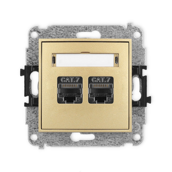 KARLIK MINI 29MGK-10  Gniazdo komputerowe podwójne 2xRJ45