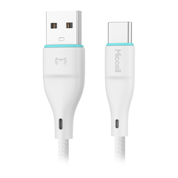 Kabel USB-A - USB-C Miccell VQ-D06, 2,4A, 1m, biały