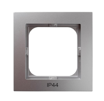 OSPEL AS RH-1G/18 Ramka pojedyncza do łączników IP-44 srebro