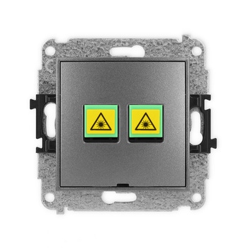 KARLIK MINI 11MGOPBO-2 Gniazdo światłowodowe optyczne podwójne  bez pola opisowego