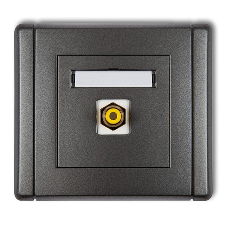 KARLIK FLEXI 11FGRCA-1  Gniazdo pojedyncze RCA (typu cinch - żółty