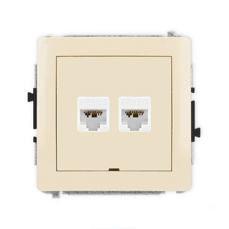 KARLIK DECO 1DGKBO-8 Gniazdo komputerowe podwójne 2xRJ45