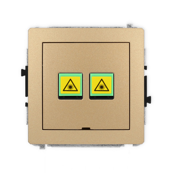 KARLIK DECO 8DGOPBO-2 Gniazdo światłowodowe optyczne podwójne  bez pola opisowego