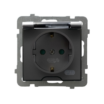 OSPEL AS GPH-1GSP/m/18/d Gniazdo bryzgoszczelne schuko IP-44, przesłony