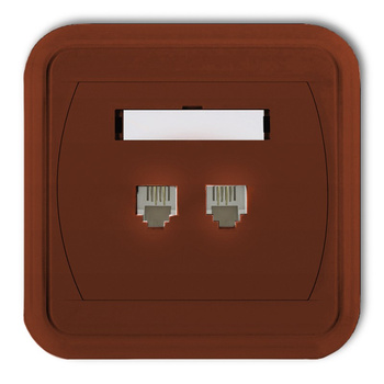 KARLIK LIZA 4GLT-2  Gniazdo telefoniczne podwójne 2xRJ11