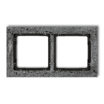 KARLIK DECO 11-12-DRB-2 Ramka uniwersalna podwójna - beton (ramka: antracytowa; spód: czarny)
