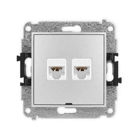 KARLIK MINI 7MGKBO-8 Gniazdo komputerowe podwójne 2xRJ45